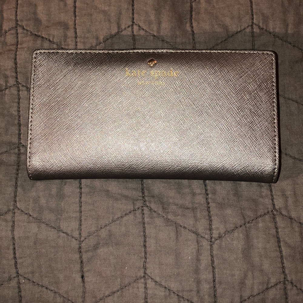 Kate spade silver bifold wallet